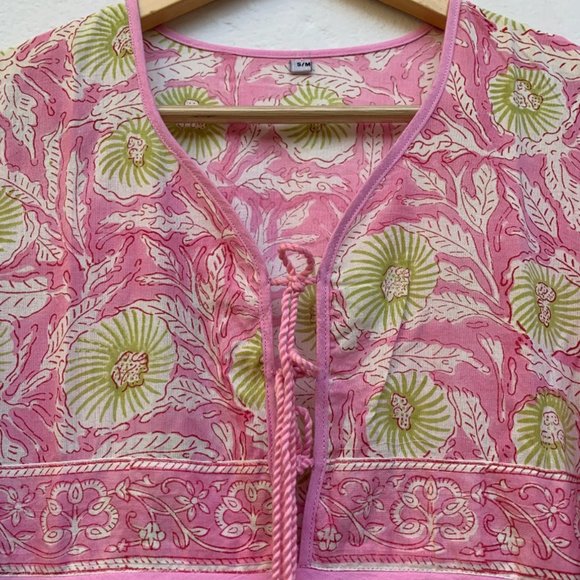 Floral Cotton Boho Maxi Dress - Picture 3 of 4